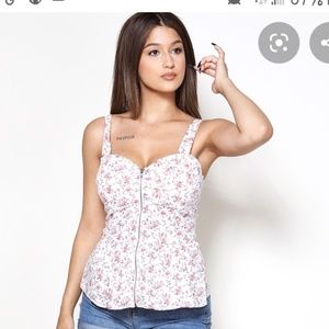 White floral top